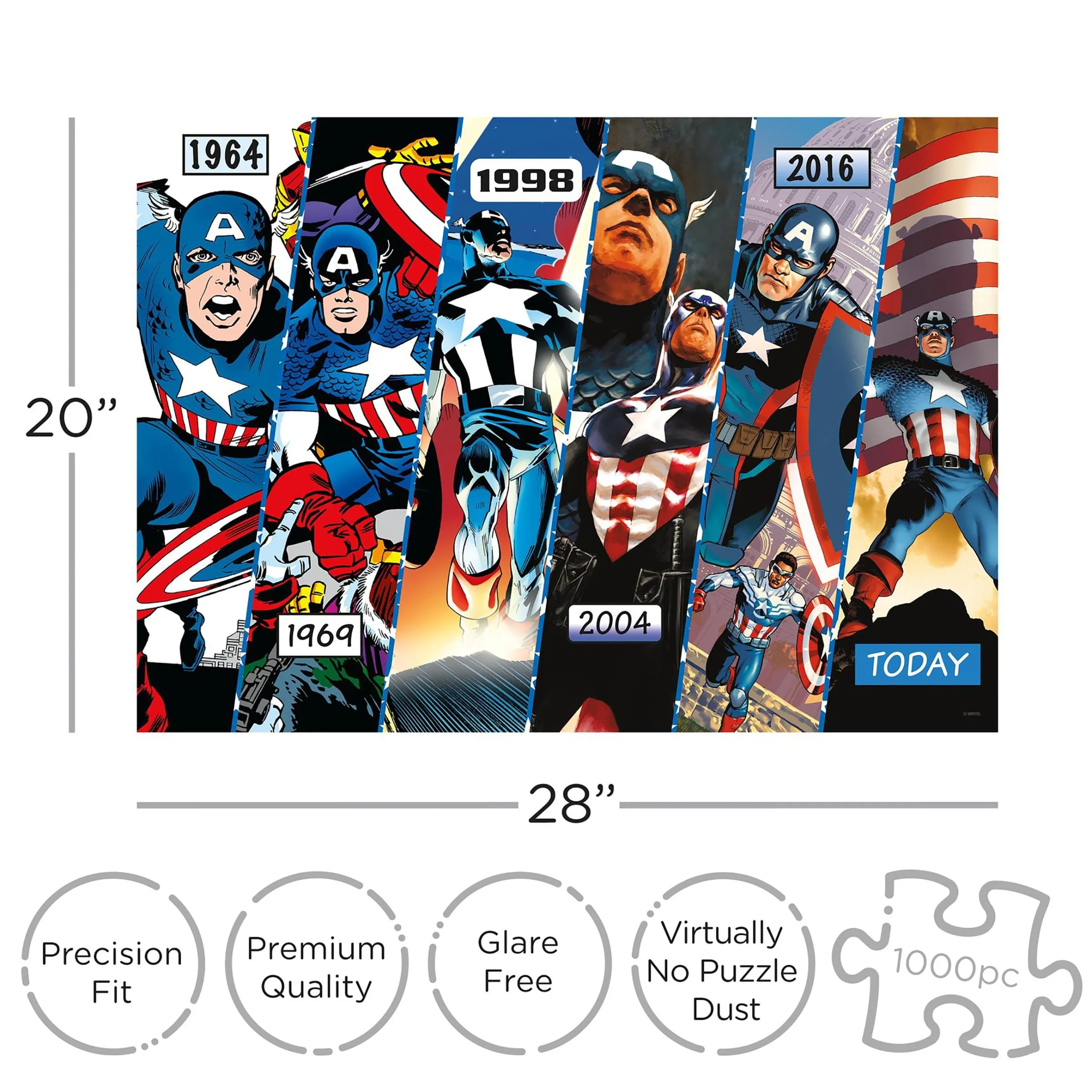 Marvel Captain America Timeline 1000 Piece Jigsaw Puzzle