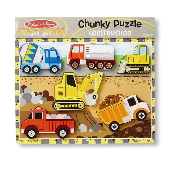 Melissa & Doug Chunky Puzzle - Construction (Pre-Order)