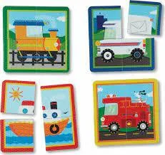Melissa & Doug - Soft Shapes Take-Along Puzzles - Things That Go
