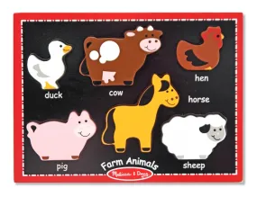 Melissa and Doug My First Chunky Puzzle Farm Animals 000772037129 Ages 2 