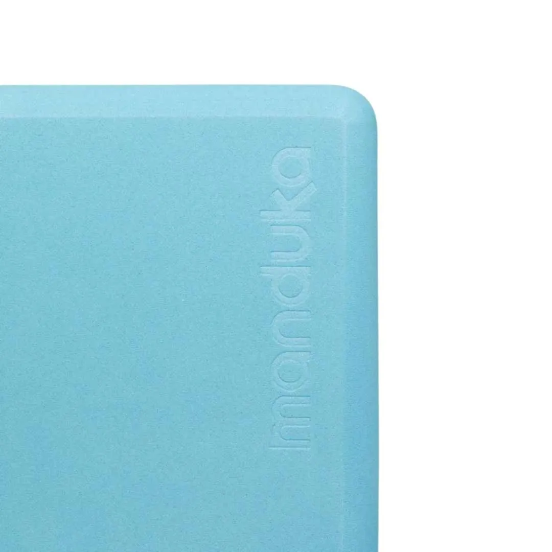 MINI TRAVEL YOGA BLOCK - AQUA - 4 INCHES