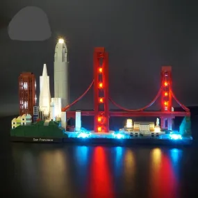 MOC  Compatible  LED Lighting Set DIY toys 21043 Ahitecture San Francisco Light Set (Not Included Building Blocks)