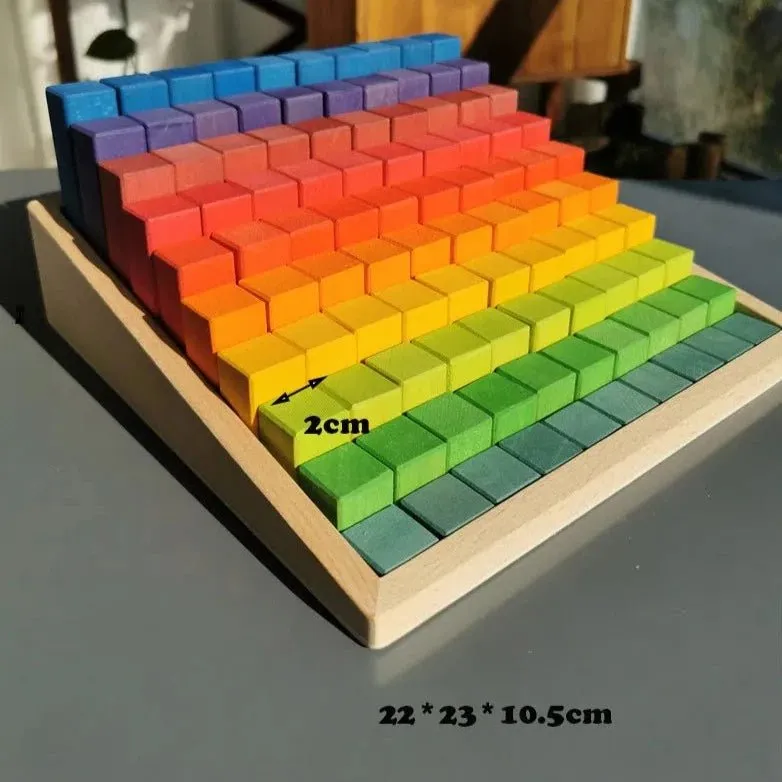 Montessori Wooden Building Blocks Set (100pcs)