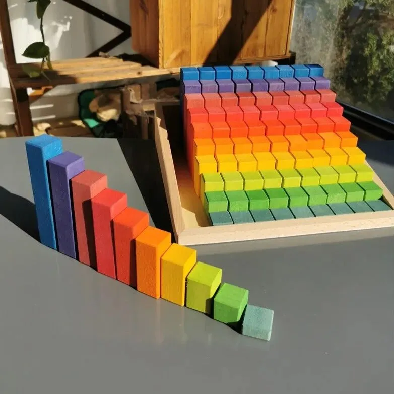 Montessori Wooden Building Blocks Set (100pcs)