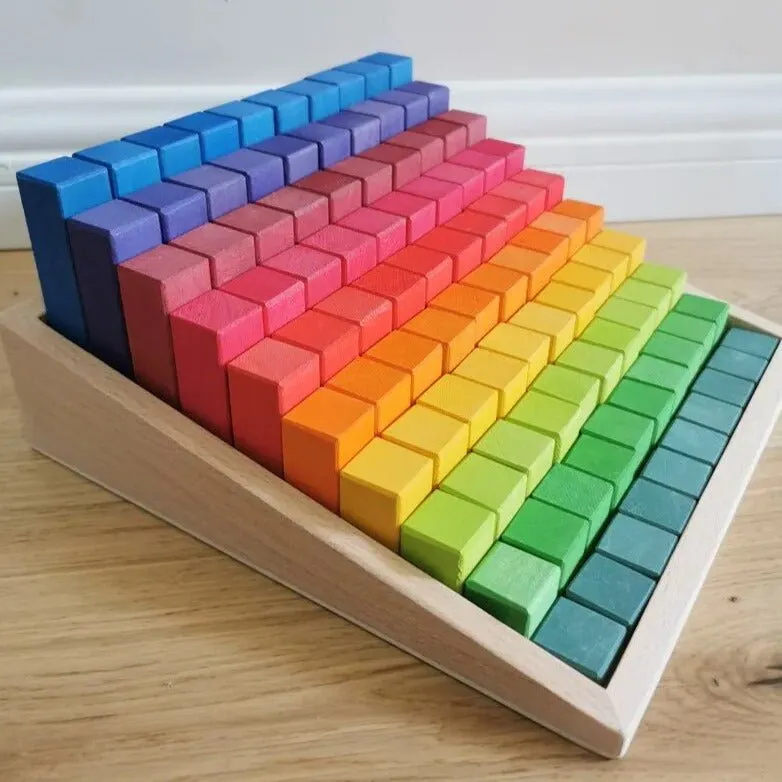 Montessori Wooden Building Blocks Set (100pcs)