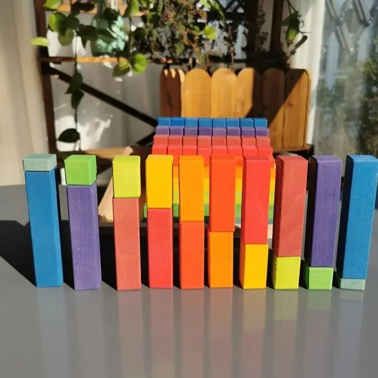 Montessori Wooden Building Blocks Set (100pcs)
