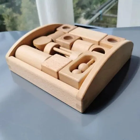 Montessori Wooden Sensory Rattles Set