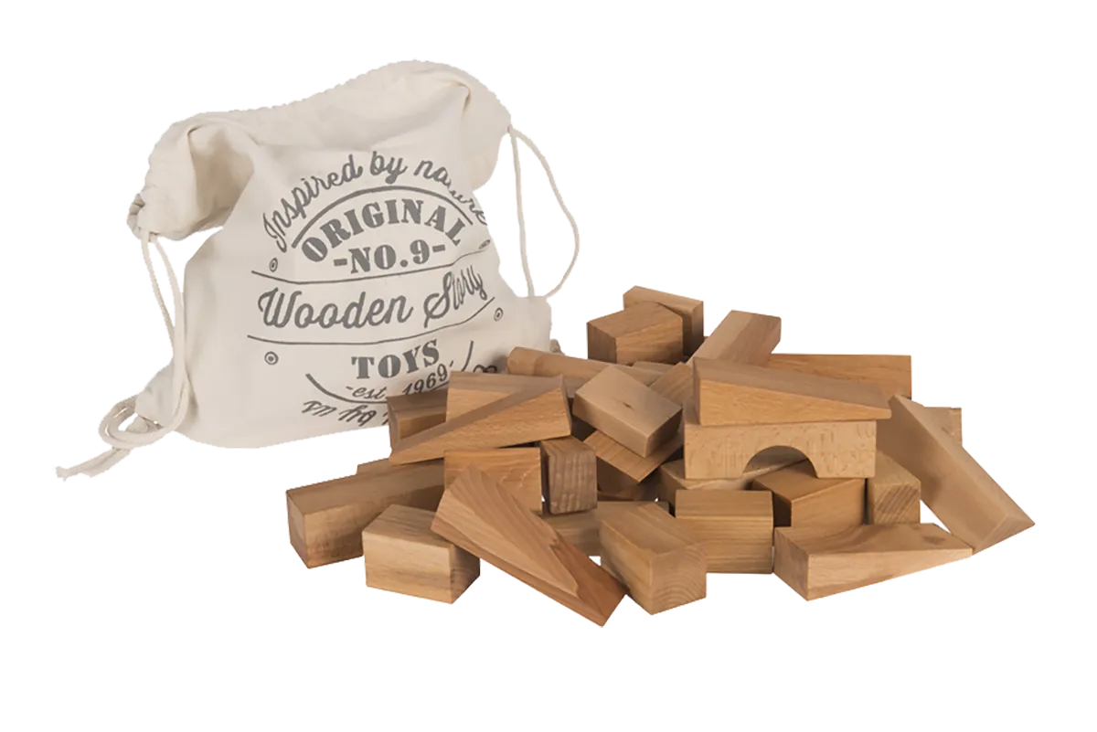 Natural Blocks in Sack XL - 50 pcs