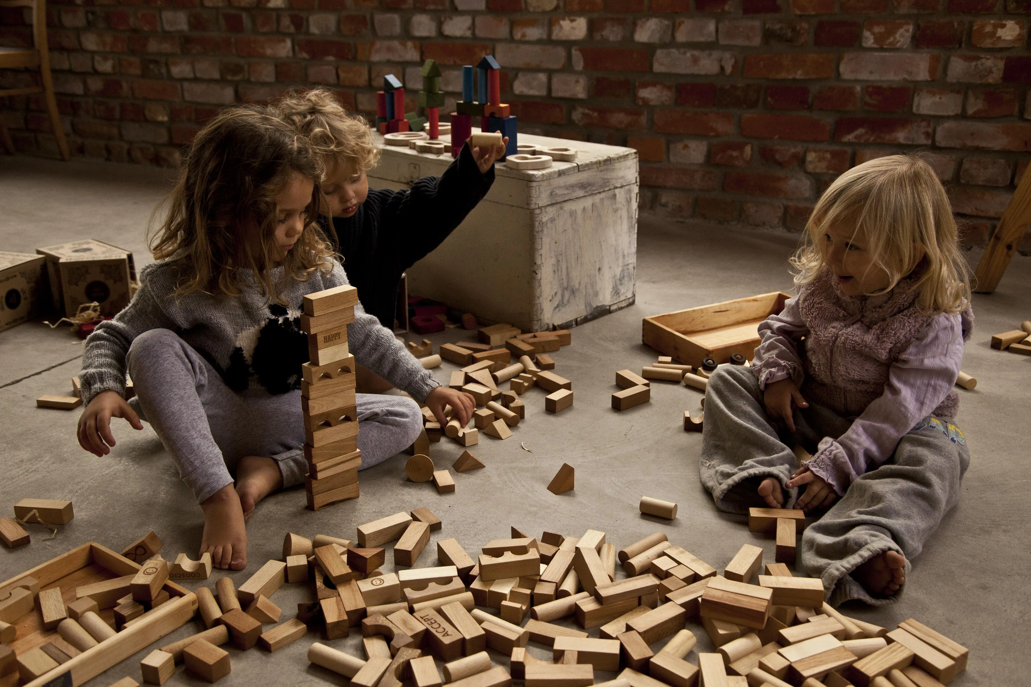 Natural Blocks in Tray - 30 pcs