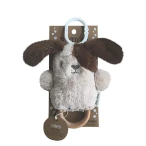 OB Designs - Dingaring Teething Rattle - Dave Dog Beige