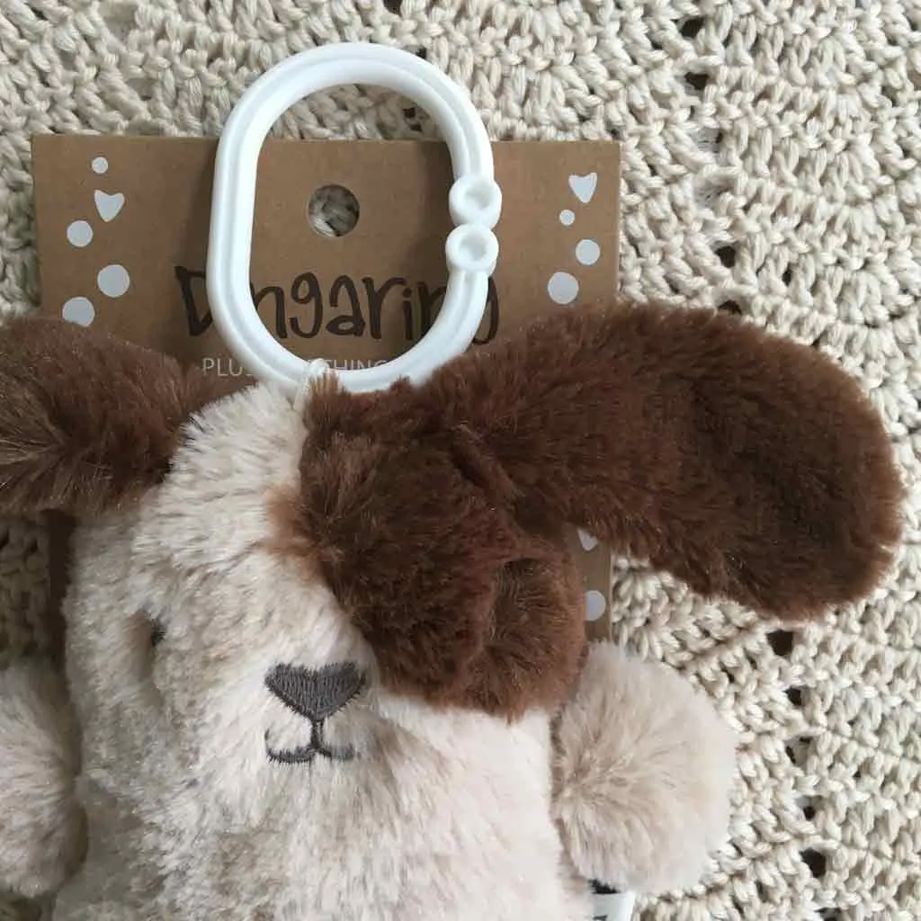 OB Designs - Dingaring Teething Rattle - Dave Dog Beige
