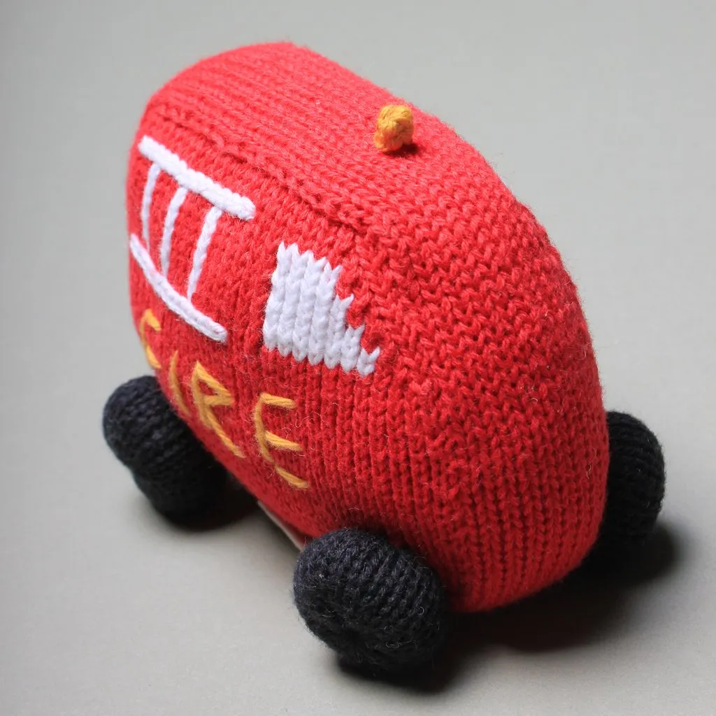 Organic Baby Toys - Newborn Rattles | Fire Truck