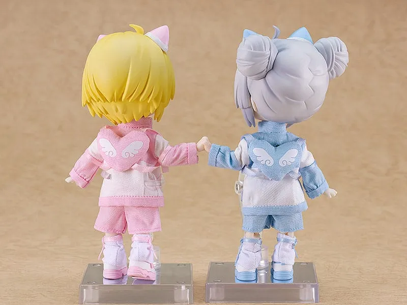 Original Character Accessories For Nendoroid Doll Figures Outfit Set: Subculture Fashion Tracksuit (Blue)