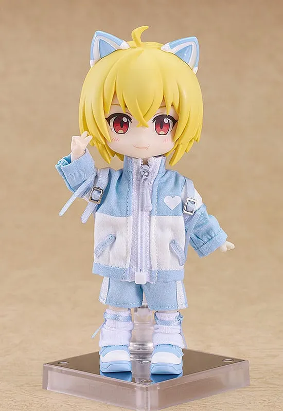 Original Character Accessories For Nendoroid Doll Figures Outfit Set: Subculture Fashion Tracksuit (Blue)