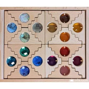 Papoose | Dutch Step Gables | 8 Cool Gem Blocks & 8 Warm Windows in Tray