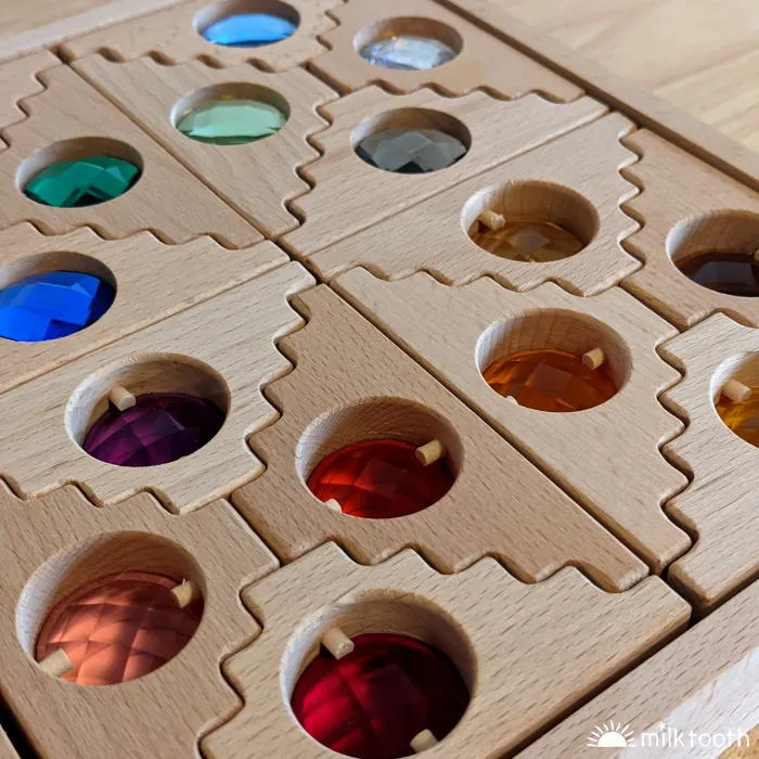 Papoose | Dutch Step Gables | 8 Cool Gem Blocks & 8 Warm Windows in Tray