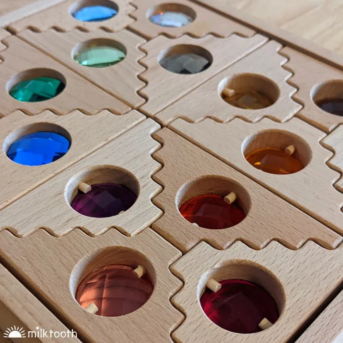 Papoose | Dutch Step Gables | 8 Cool Gem Blocks & 8 Warm Windows in Tray