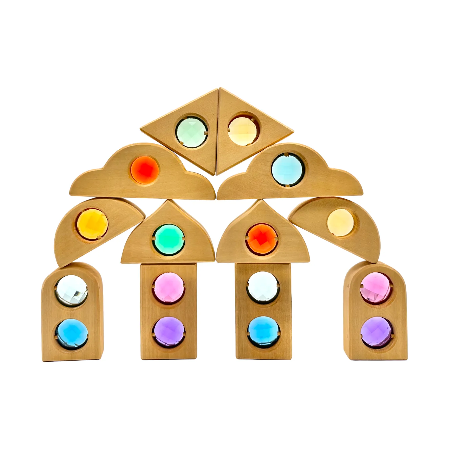 **Pre-order (Ships in 2-3 Weeks)**12 Pcs Rainbow Fairytale Window Blocks with Storage Tray