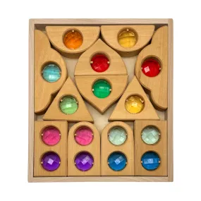 **Pre-order (Ships in 2-3 Weeks)**12 Pcs Rainbow Fairytale Window Blocks with Storage Tray