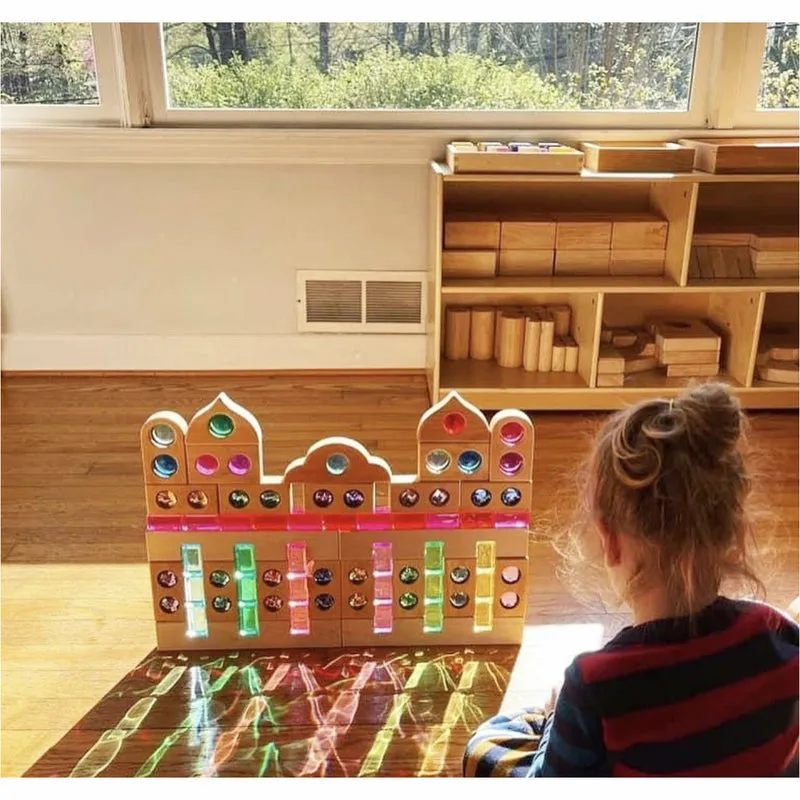 **Pre-order (Ships in 2-3 Weeks)**12 Pcs Rainbow Fairytale Window Blocks with Storage Tray