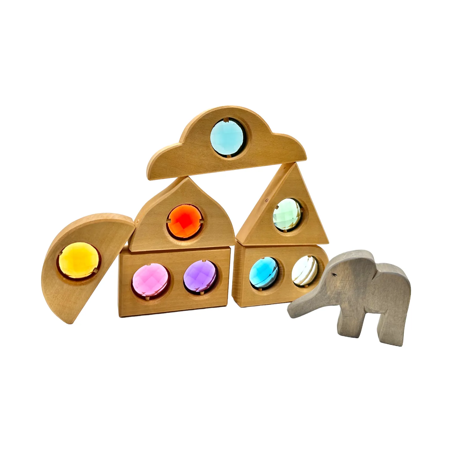 **Pre-order (Ships in 2-3 Weeks)**12 Pcs Rainbow Fairytale Window Blocks with Storage Tray