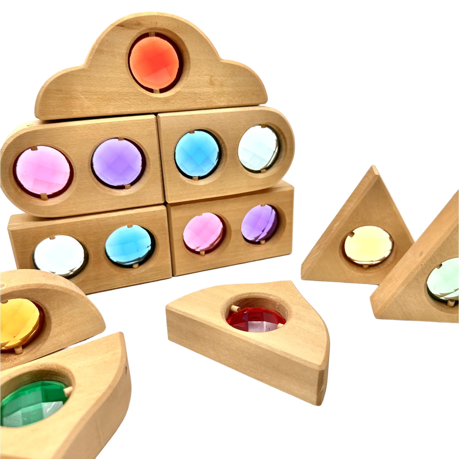 **Pre-order (Ships in 2-3 Weeks)**12 Pcs Rainbow Fairytale Window Blocks with Storage Tray