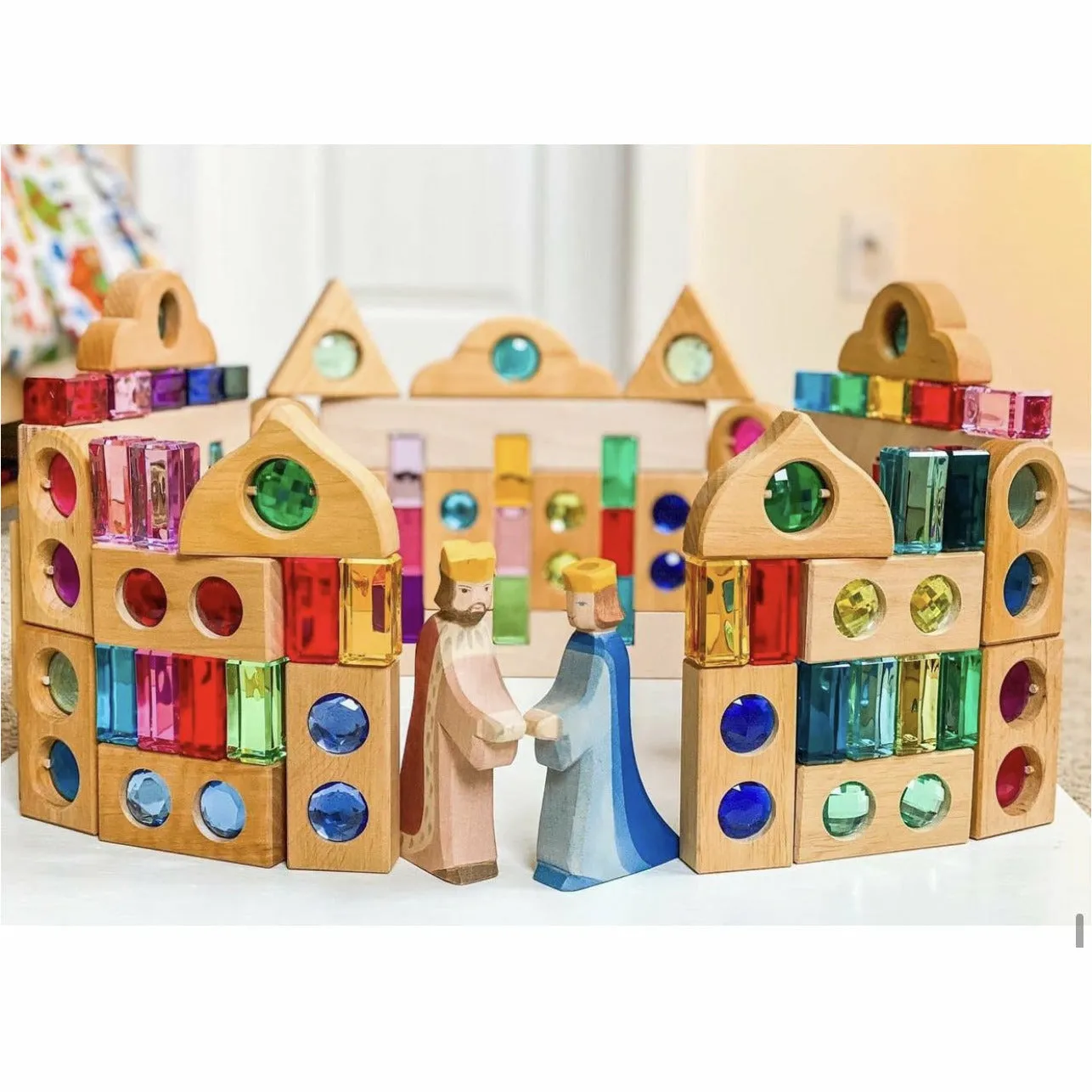 **Pre-order (Ships in 2-3 Weeks)**12 Pcs Rainbow Fairytale Window Blocks with Storage Tray