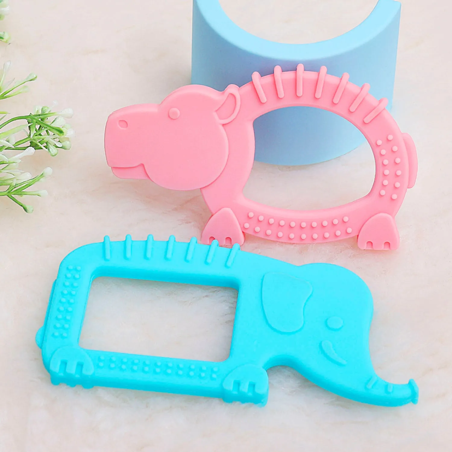R for Rabbit Tiny Bites Safari (Pack of 2)- Blue-Pink