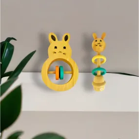 Rabbit and Bunny Shaped Rattles Combo