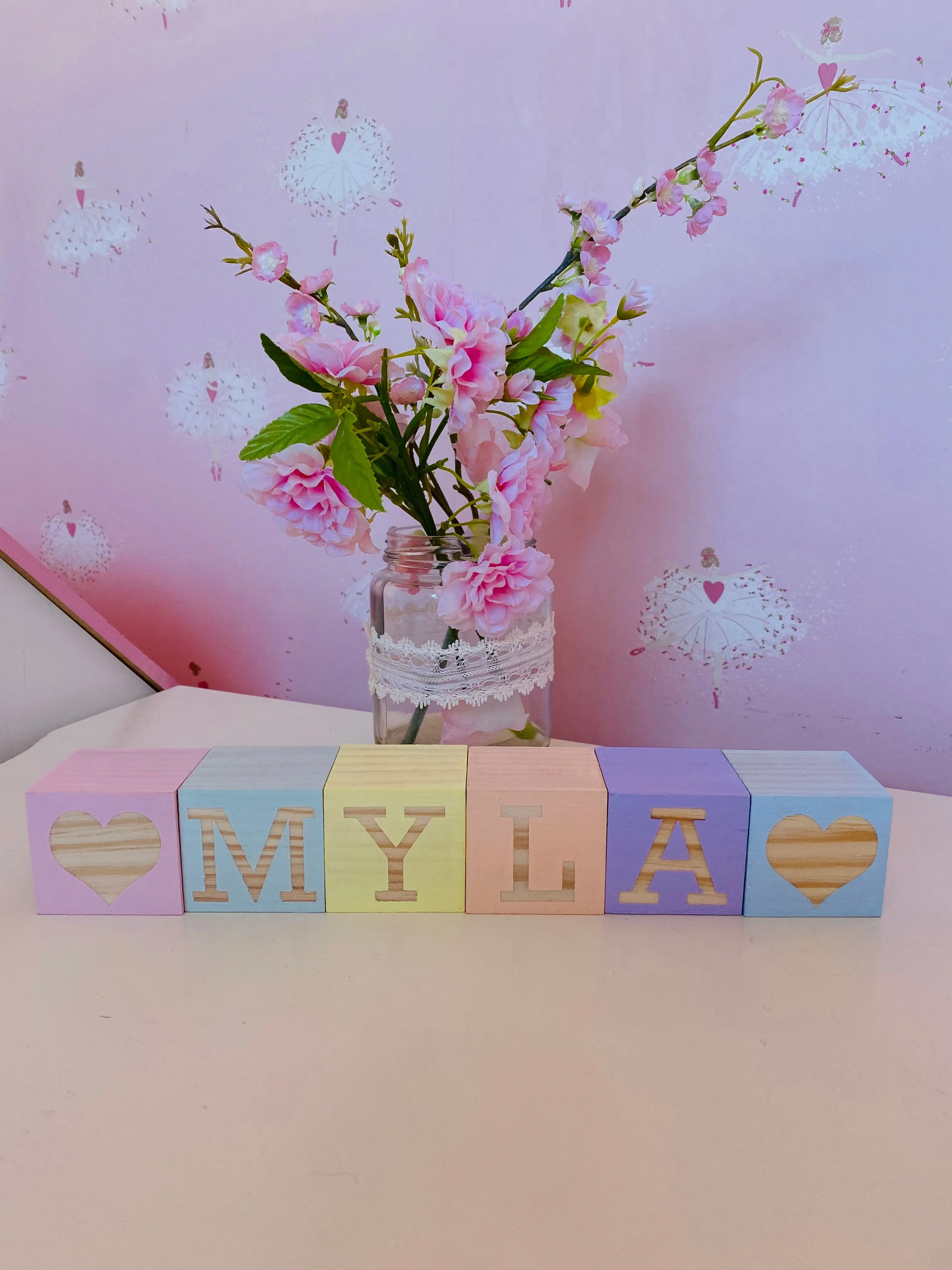 Rainbow Personalised Wooden Blocks