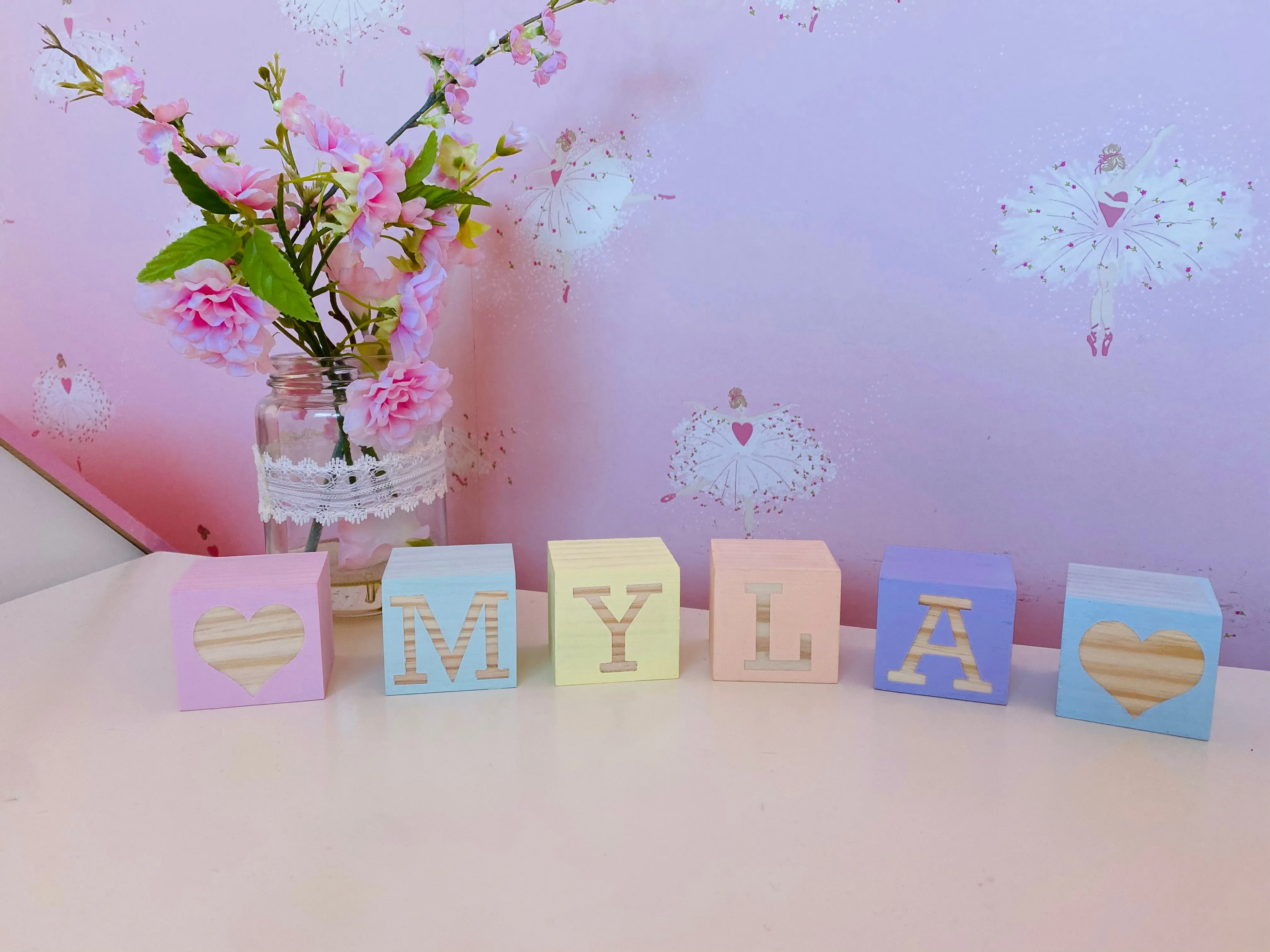 Rainbow Personalised Wooden Blocks