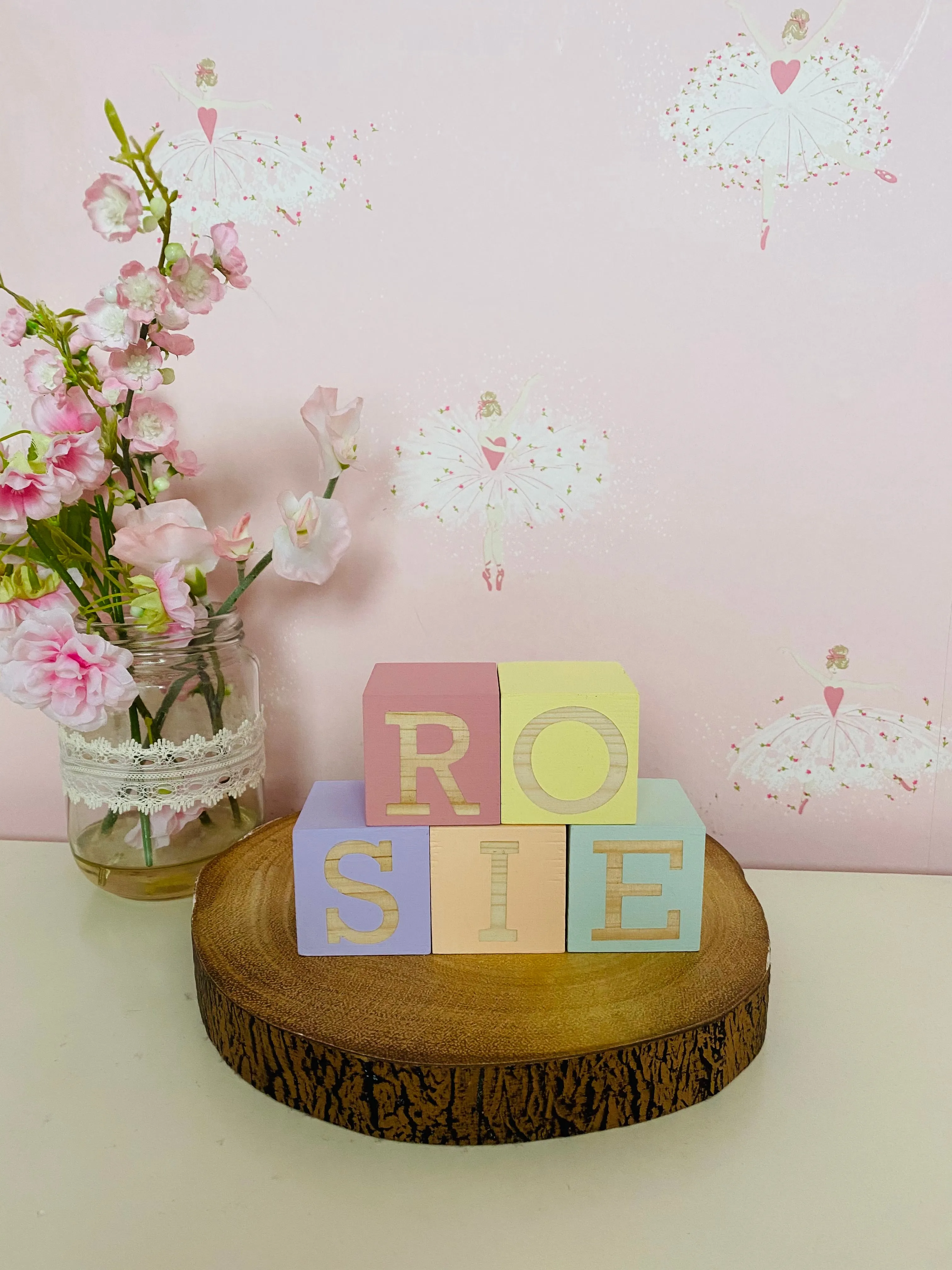 Rainbow Personalised Wooden Blocks