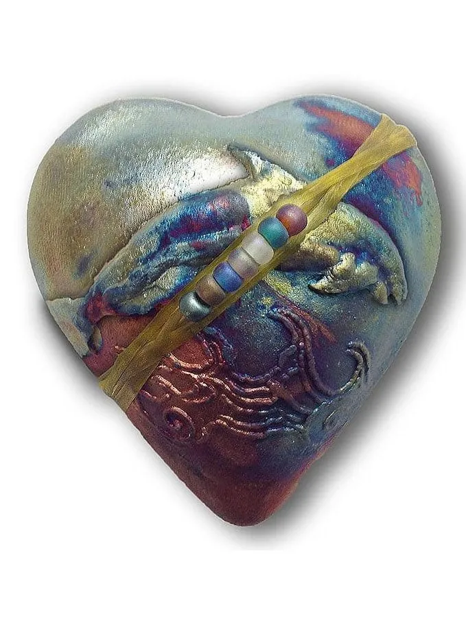 Raku Heart Rattle