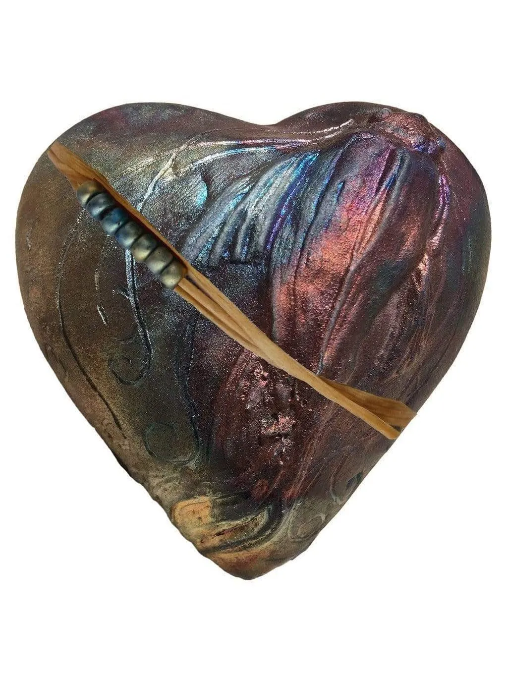 Raku Heart Rattle