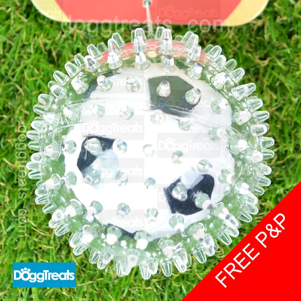 Rosewood Jolly Dog Rubber Spiky Fetch Ball - Football / Tennis