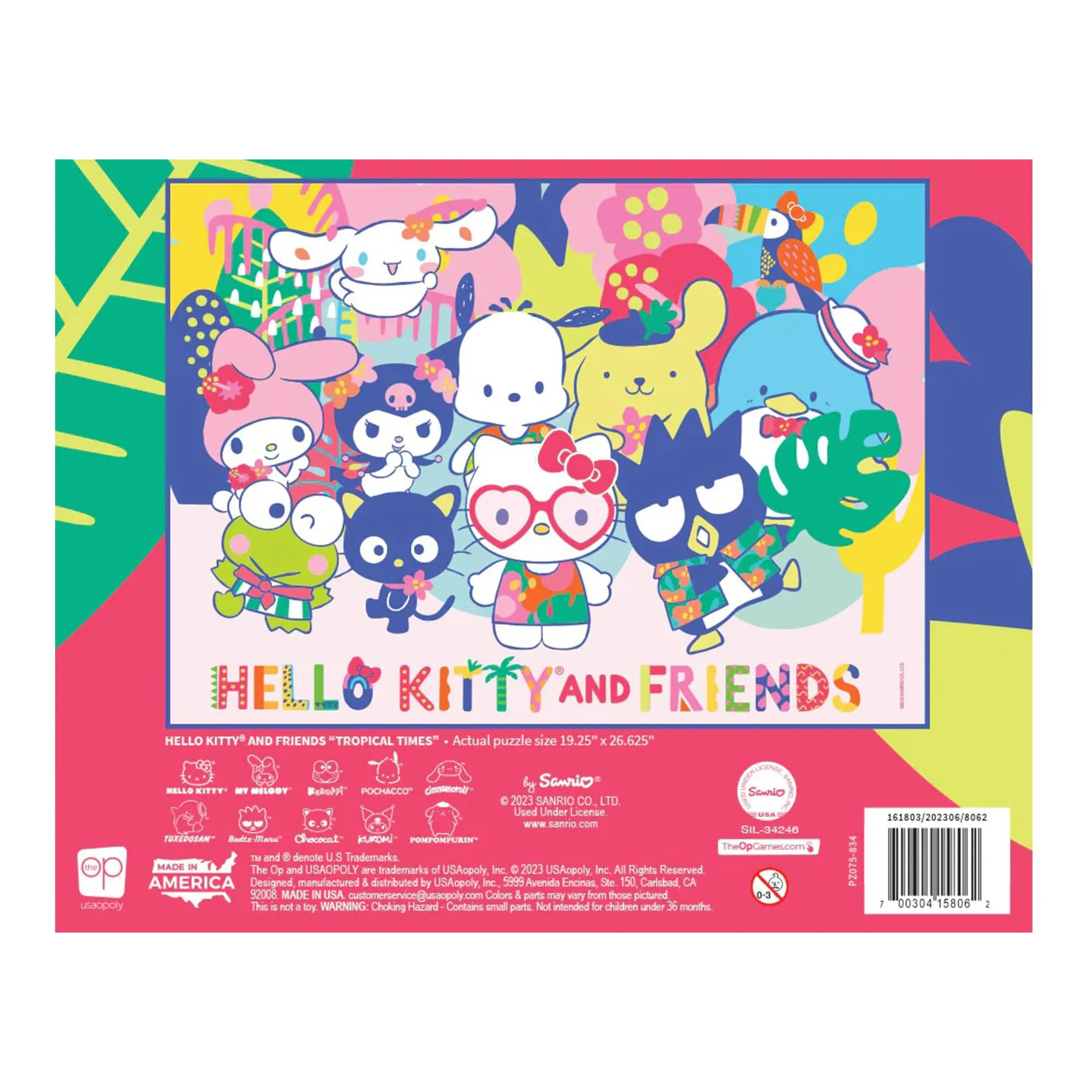 Sanrio Hello Kitty and Friends "Tropical Times" 1000 Piece Jigsaw Puzzle