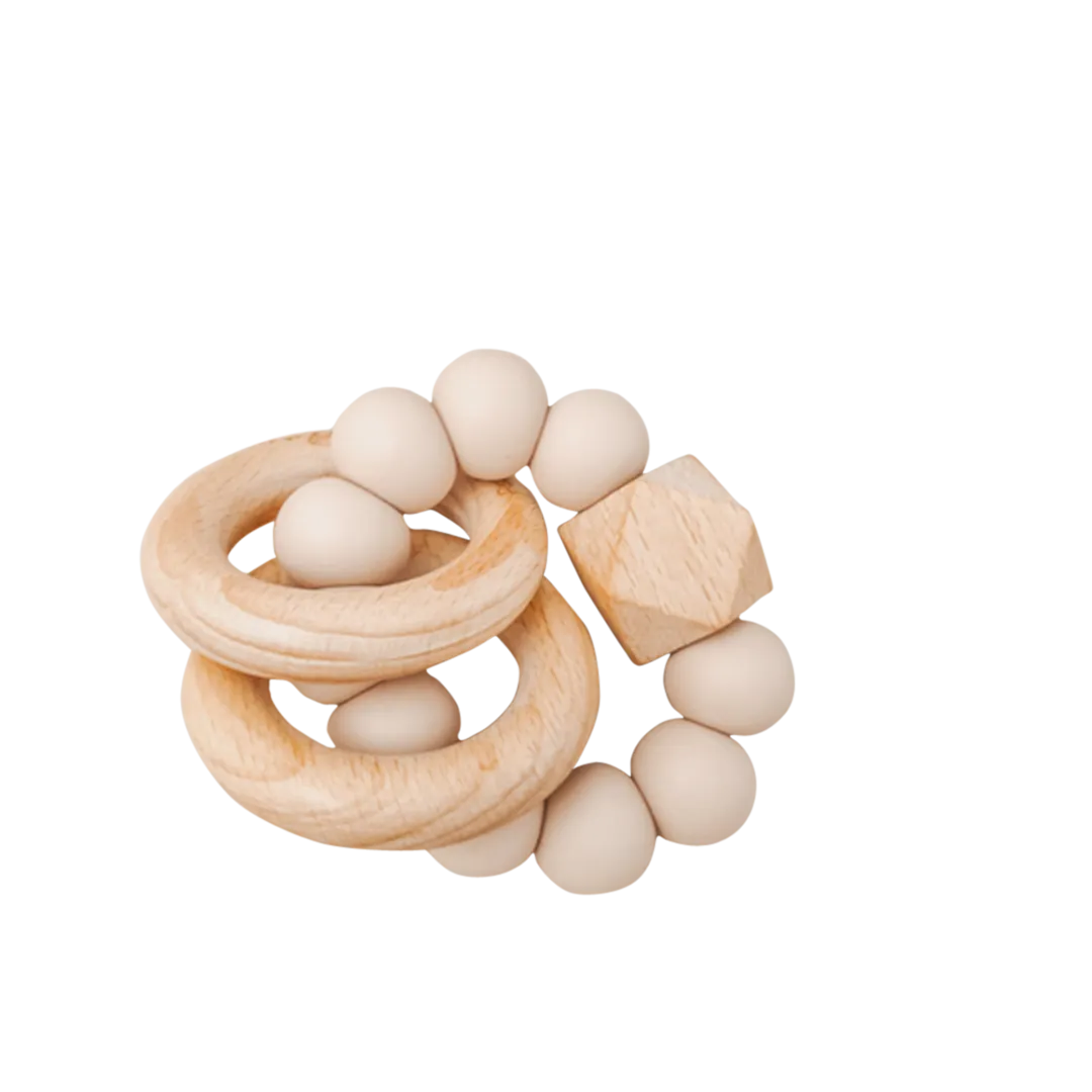 Sawyer XL Teething Rattle - Oat