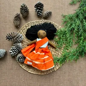 Single Doll- Eesha- Cotton Fabric Toy- Deep