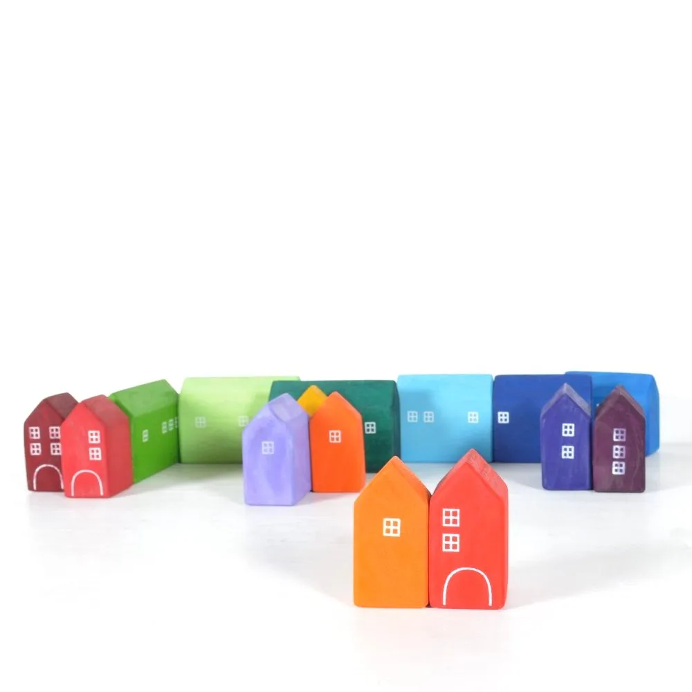Small Wooden Houses Set