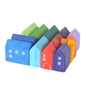 Small Wooden Houses Set