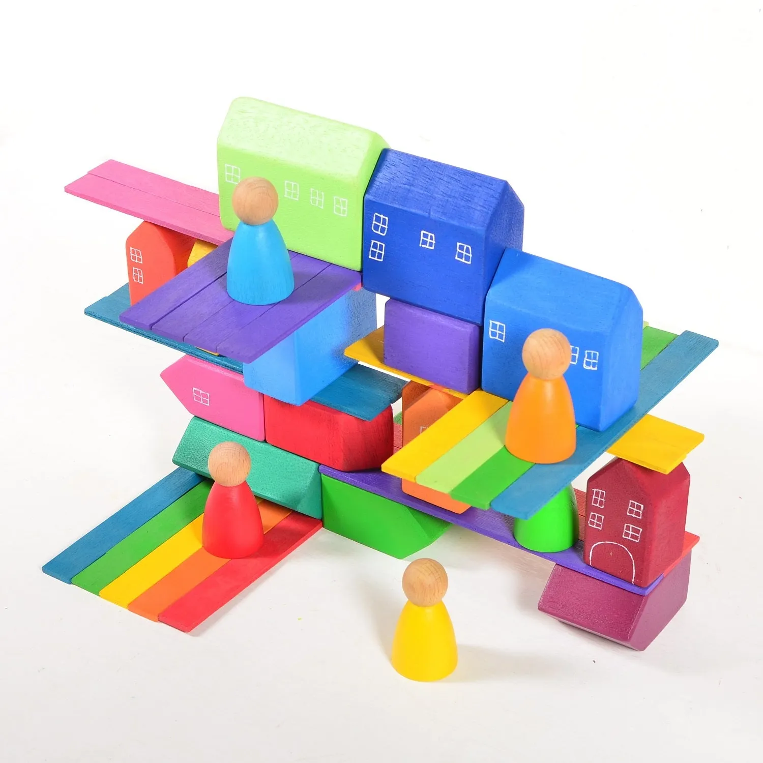 Small Wooden Houses Set