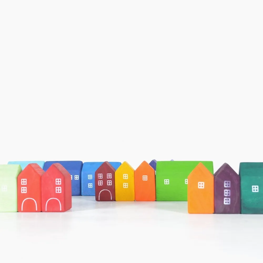 Small Wooden Houses Set