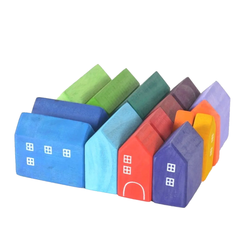 Small Wooden Houses Set