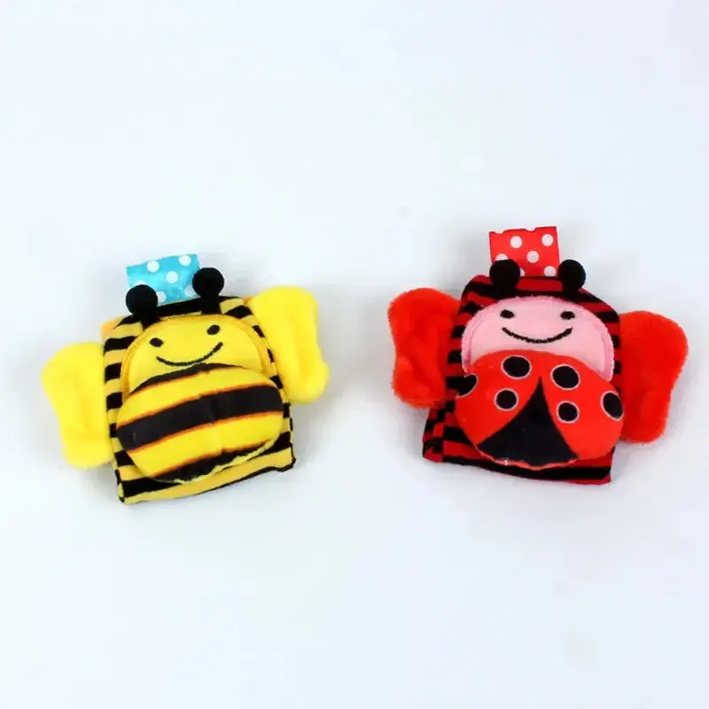 Soft Infant Wrist Or Sock Sensory Plush Animal Rattle Toys