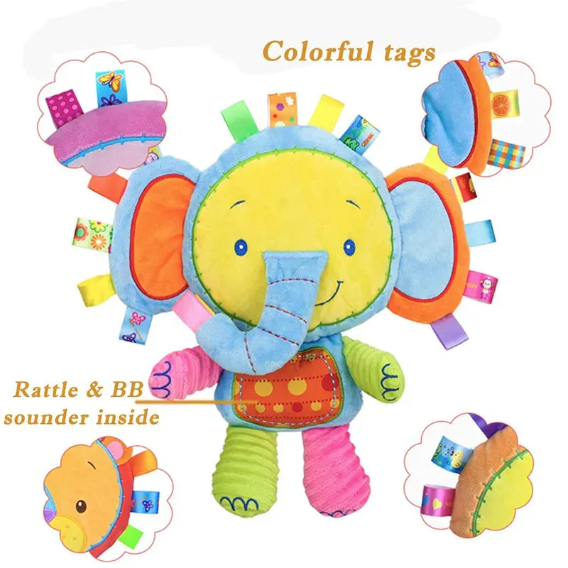 Stuffed Animal Soft Baby Rattles Toy