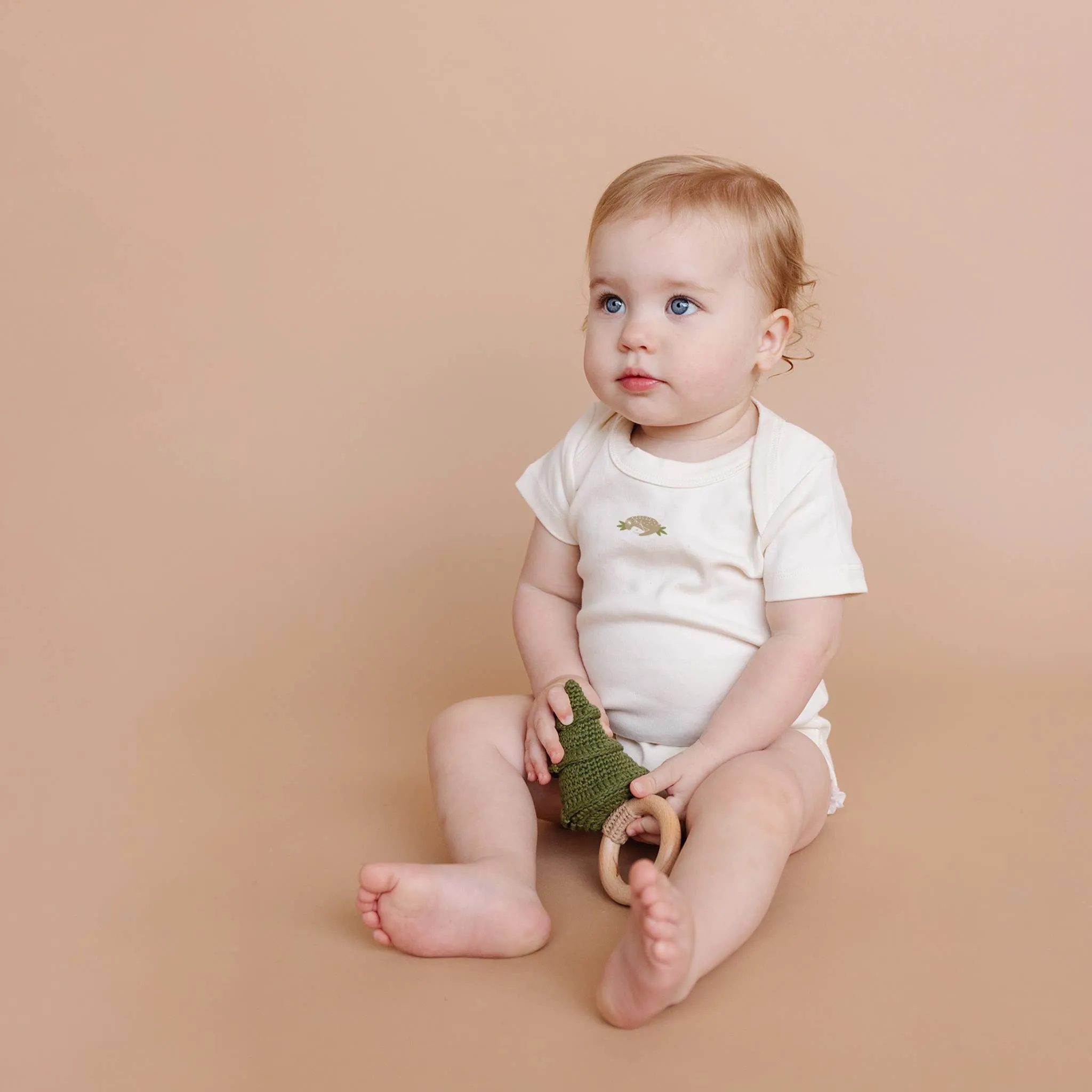 Teether Tree, Cotton Crochet Rattle Fall Christmas Forest