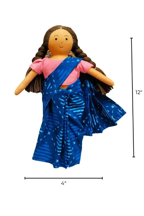 The Good Gift,  Single Doll, Nilah Saree, Cotton Fabric Toy