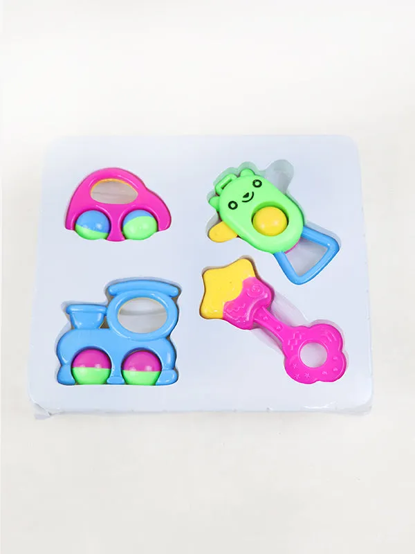 TOY20 4 PCs Baby Rattles Set