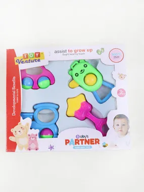 TOY20 4 PCs Baby Rattles Set
