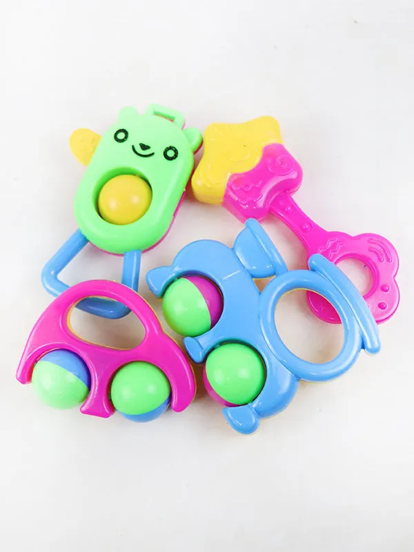 TOY20 4 PCs Baby Rattles Set
